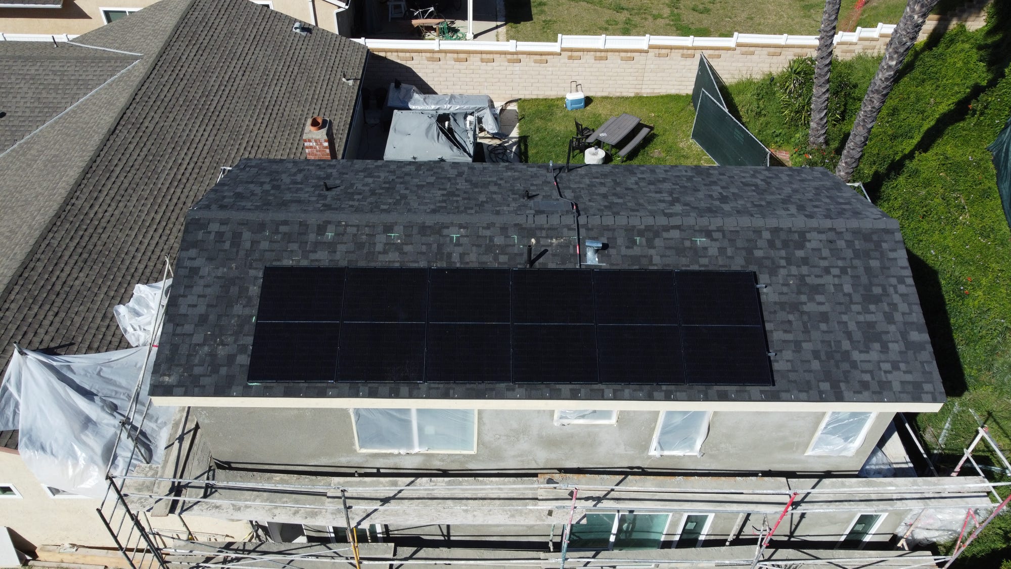 Solar panels installed on a residential roof