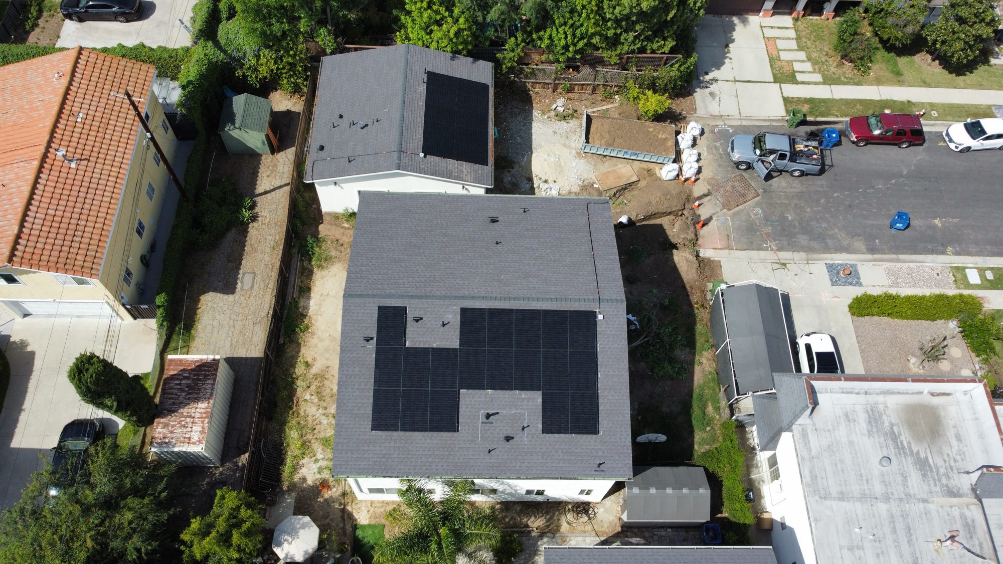 Completed residential rooftop solar array